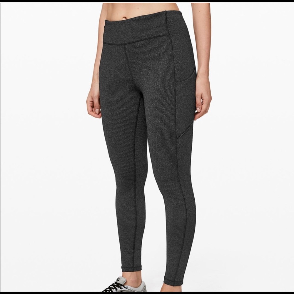 Lululemon dark grey knit leggings